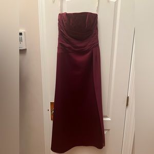 Maroon Formal gown, Size 4 from David’s Bridal